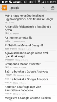 Hírkereső - friss hírek android App screenshot 2