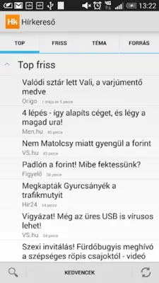 Hírkereső - friss hírek android App screenshot 7